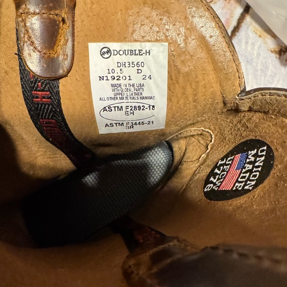 Double H Leather Boots with Black and Brown Accents - Picture 2 of 9